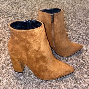 Suede Like Tan/Brown Booties